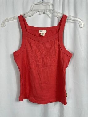 Billabong Women's Red Ribbed Cotton Tank Top Size Small